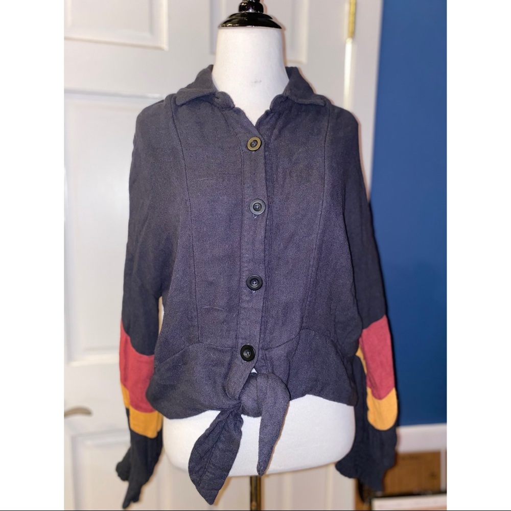 Vintage Havana button down mid cropped top